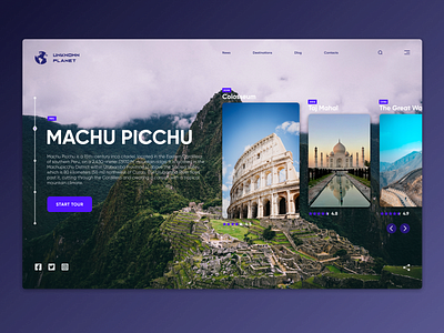 Travel Agency site branding design machu pichhu new wonders of the world tour travel uiux ux wonders