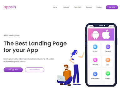 Unbounce Landing Page for Mobile App- Mobile App Landing Page clickfunnels design email marketing figma figma to unbounce funnel builder kajabi kalviyo landing page designer membership funnel ui design unbounce unbounce developer unbounce page builder ux design