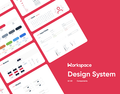 Workspace Design System branding design system product design research ui ux