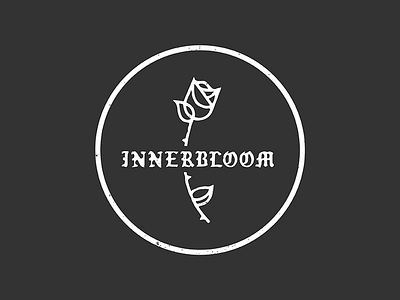innerbloom | Dribbble Debut black blackwork flower icon lettering logo rose script tattoo texture traditional typography