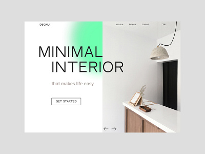 Concept Minimal Interior concept design first screen interior typography ui ux web webdesign