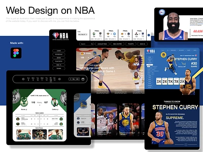 Website Concept on NBA design illustration nationalbasketassociation nba nbadesign news newssport sport sportnews ui web webdesign websiteconcept websiteui