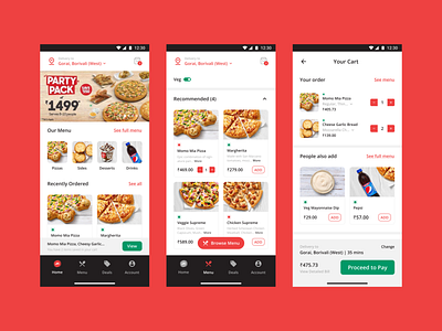 Pizza Hut - Delivery App Redesign app concept app redesign concept delivery app food app food app redesign mobile app redesign pizza app pizza hut redesign ui ui design uiux user experience user interface ux ux design uxui