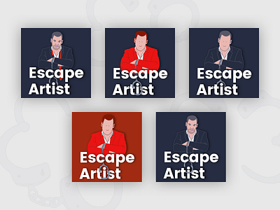 Escape Artist Podcast Cover Concept 23 branding design flat fun illustration podcast podcast art podcast logo podcasting podcasts portfolio simple