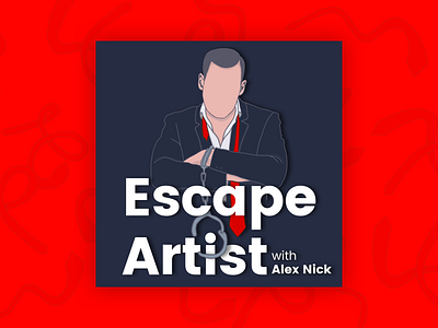 Escape Artist Podcast Final Cover album cover branding flat fun illustration podcast podcast art podcast logo podcasting simple
