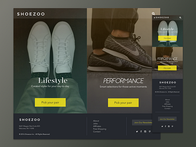 SHOEZOO Website Concept lifestyle performance responsive retail retailer shoe shopify shopping sneaker website