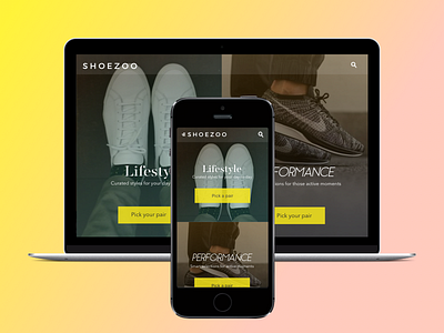 SHOEZOO Website Concept lifestyle performance responsive retail retailer shoe shopify shopping sneaker website