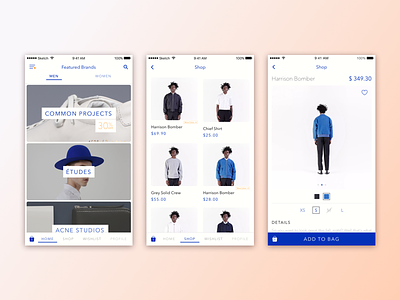 M-Commerce App Design app fashion mcommerce sale shopping style ui