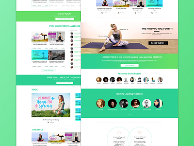 DoYouYoga Landing Page Redesign front end landing redesign web website yoga