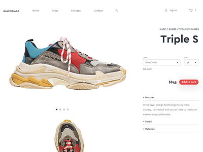 Balenciaga Landing Page Redesign by Khari Slaughter on Dribbble