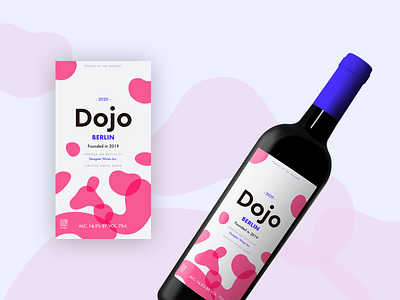 Dojo Wine Label 3 concept design fun illustration logo package design package mockup packagedesign simple typography wine wine bottle wine label wine label design