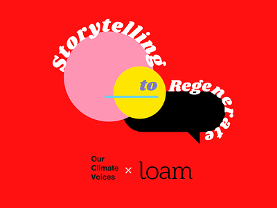 OCV x Loam Storytelling to Regenerate Alt Concept Red branding concept design flat icon illustration logo simple typography ui vector