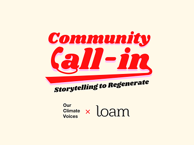 OCV x Loam Storytelling to Regenerate 3rd Concept v1 branding concept flat illustration logo simple typography