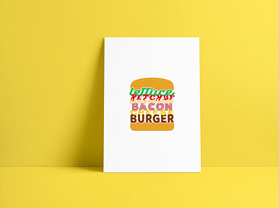 Typography Burger Poster burger fun poster t shirt tee teeshirt tshirt typogaphy