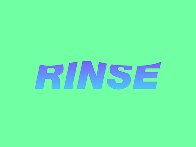 Rinse concept design flat illustration logo simple typography vector