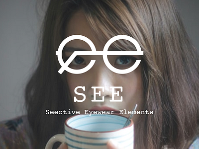 SEE Girl branding coffee concept design flat girl glasses icon illustration japan kofrea logo simple sip tea typography vector