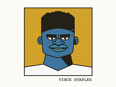 Vince Staples artist character design flat fun illustration music musician portrait rapper rappers simple staples vector vince vince staples