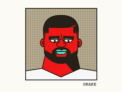 Drake artist character drake flat fun illustration musician portrait rapper simple singer
