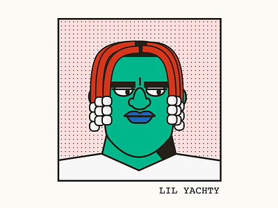 Lil Yachty artist celebrity concept flat fun icon illustration lil yachty musician rapper rappers simple yachty