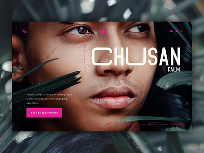 Chusan Palm Landing Page Concept branding concept design flat hero hero banner landing page landing pages minimal simple typography ui web website