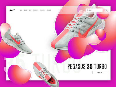 Nike Pegasus 35 Turbo Landing Page Concept