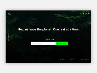 Qualitree Landing branding concept design flat green hero landing landing page landing design landing page concept landing page design landing pages landingpage landscape planet plants simple web