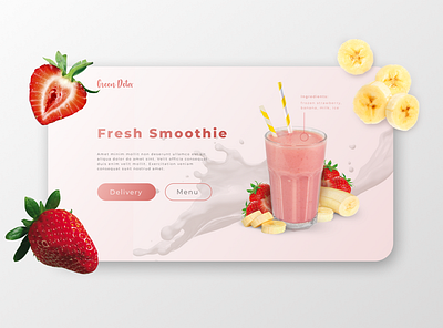 Web-design | Prototype for smoothie shop design webdesign website