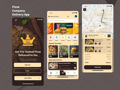 Pizza Delivery App design mobile app ui design ux design