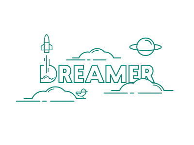 Dreamer illustration sky type