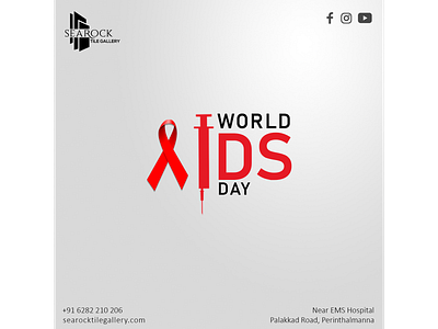 Aids day poster Searock aids day minimal poster design