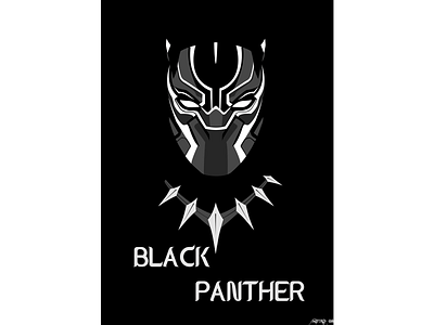 Black panther vector art art avengersendgame minimal polygon poster design