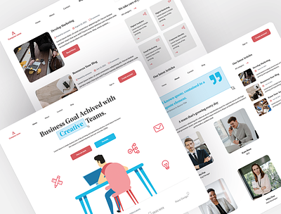 Blue and Red Business WordPress Theme free template free website template website template