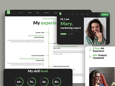 Black and Green PSD Website Template