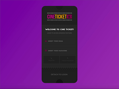 Cine Ticket adobe xd branding interaction design movie app ui