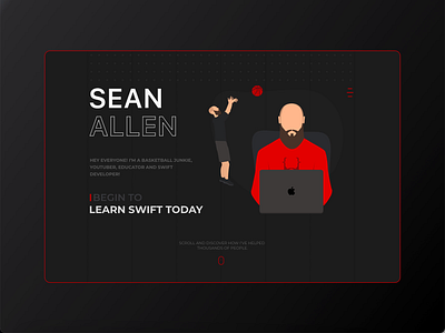 Sean Allen's Website illustrations interaction design portfolio web design webdesign