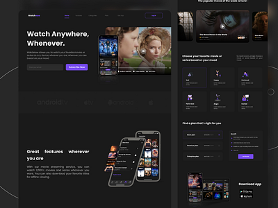 Landing Page Streaming Movie App