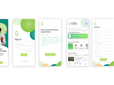 Bisa Mobile App UI design