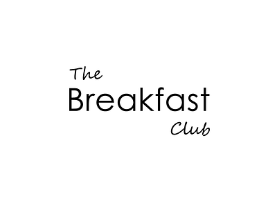 The Breakfast Club branding logo typography