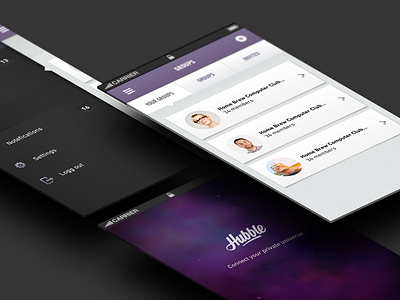 Hubble app design interface responsive typography ui ux web