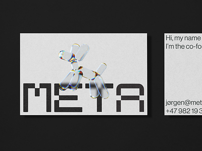 Meta black branding design illustration logo typography