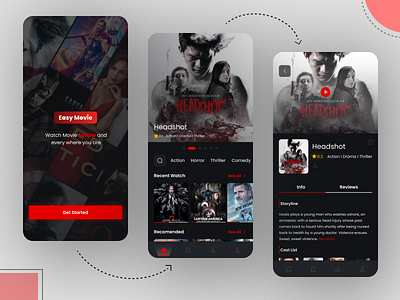 Ui Design "Movie App" app app design design film graphic design mobile mobile design movie streaming ui ui mobile