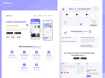 Online Course - Landing Page class course design design web home page landing page page skill ui uiux web web design web site website