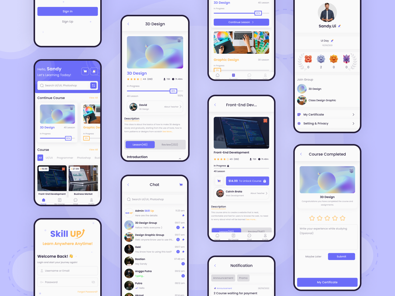 Online Course - Mobile Design by Sandy.Ui on Dribbble