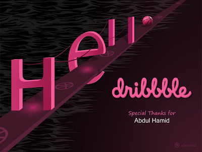 Hello Dribble design graphic design illustration typography vector