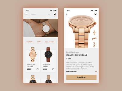 Watch Store Mobile App by Simin Nikmanesh on Dribbble