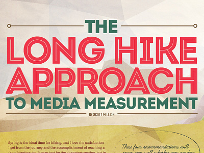 Long Hike Title data graph hike magazine texture triangle typography wip