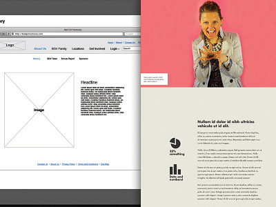 Real WIP | History page history illusionhands loremipsum omnigraffle pink ui ux wireframe