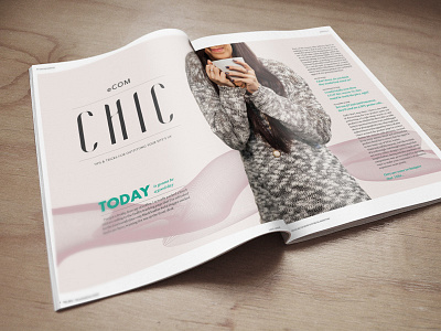 Ecom Chic Spread classy ecommerce editorial design fashion magazine spread typography vector