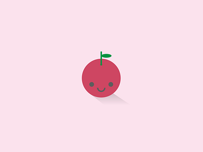A Pleasant Apple apple fruit long shadow simple vector