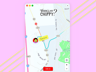 #DailyUI 020 - Location Tracker adult swim app chippy daily ui interface location map tracker ui